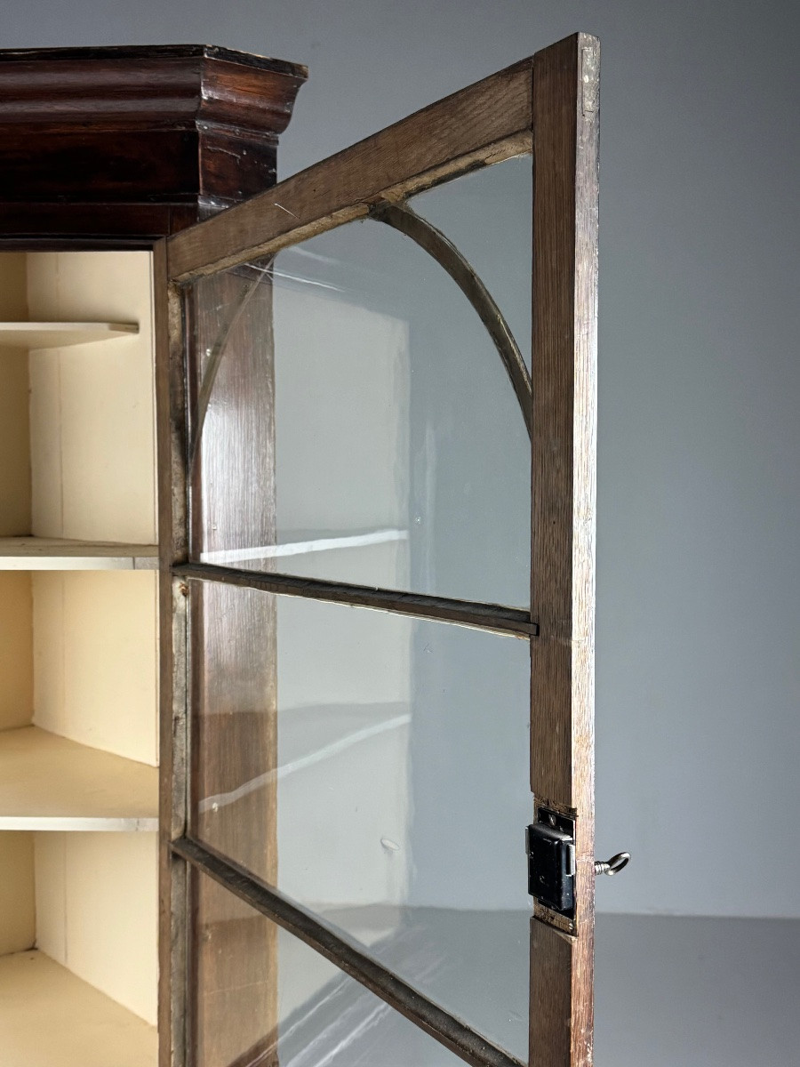 Corner Oak Wardrobe, Circa 1800-photo-3