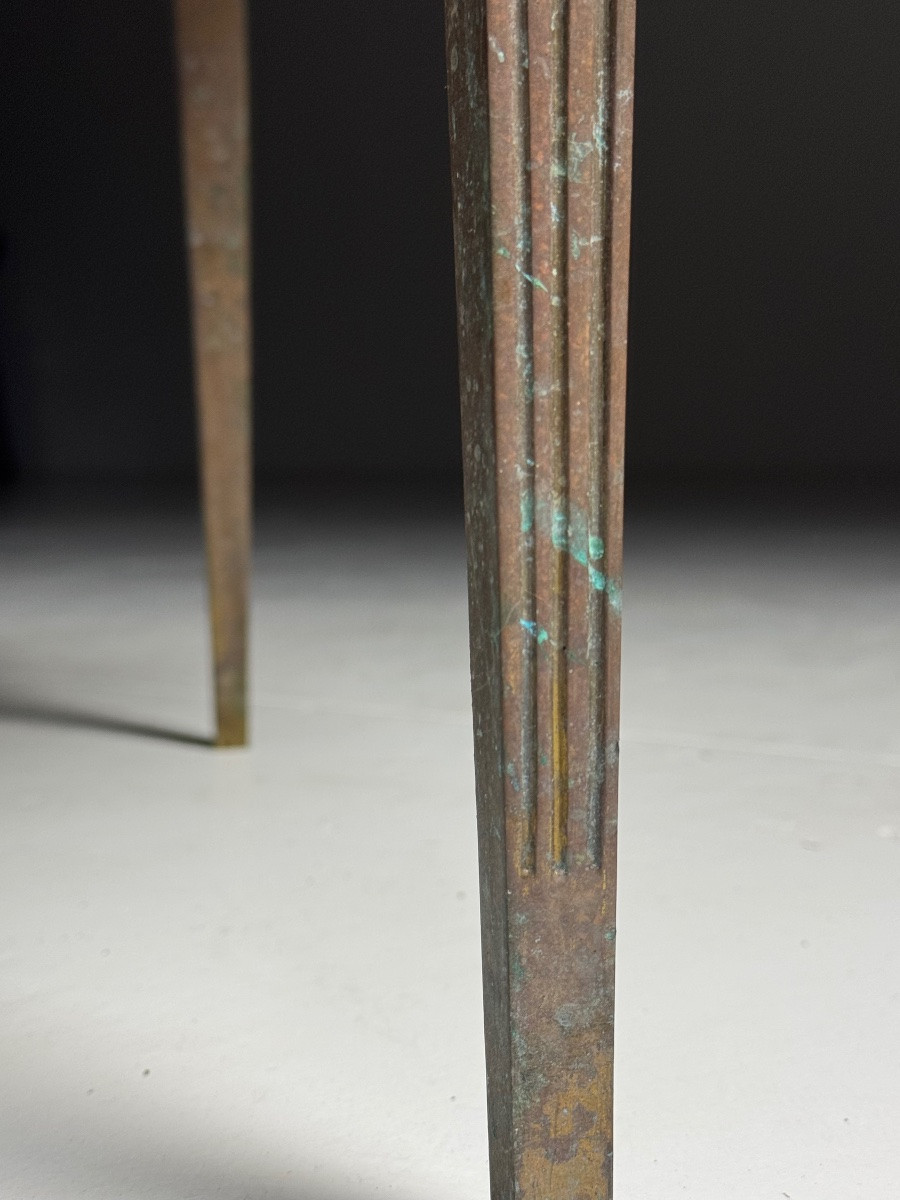 Table basse vintage en marbre-photo-2