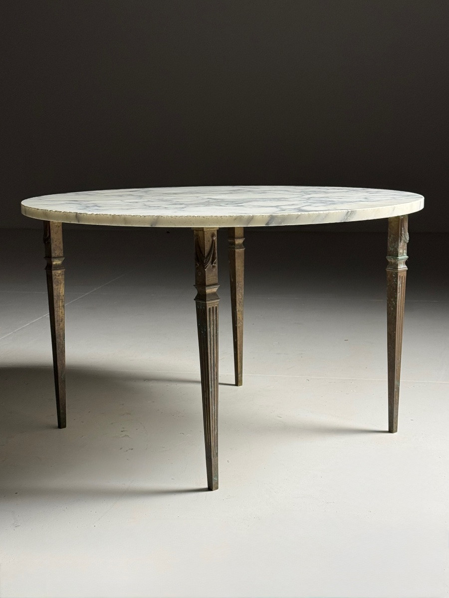 Table basse vintage en marbre-photo-6