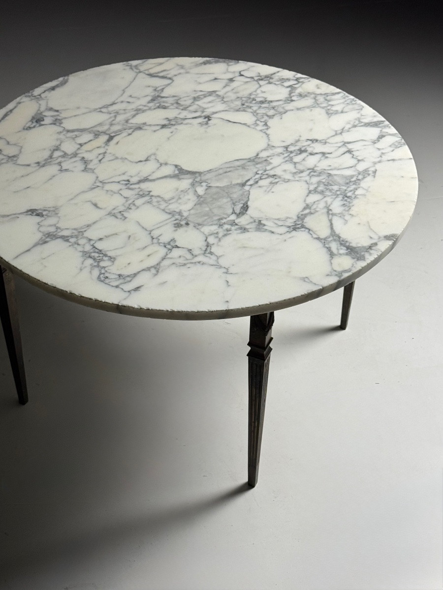 Table basse vintage en marbre-photo-8