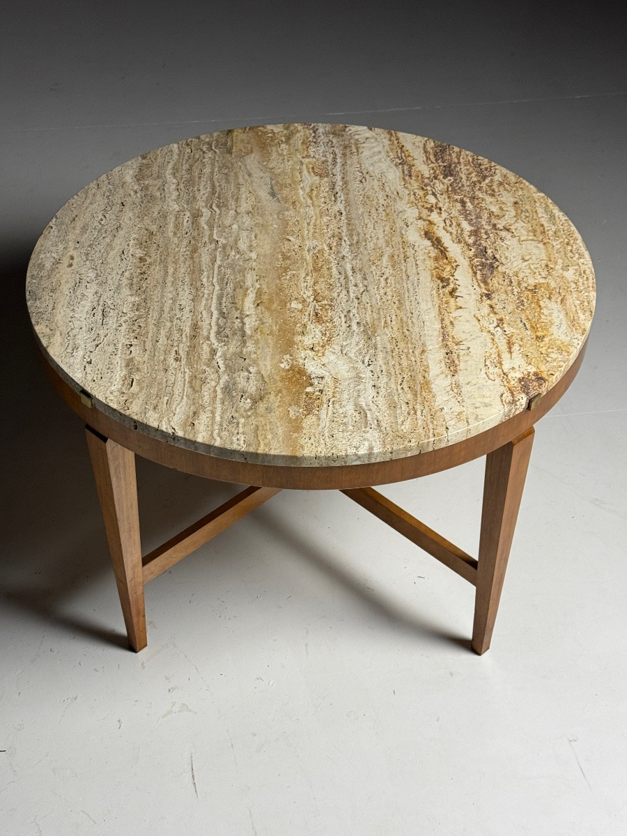 Table basse vintage en travertin-photo-1