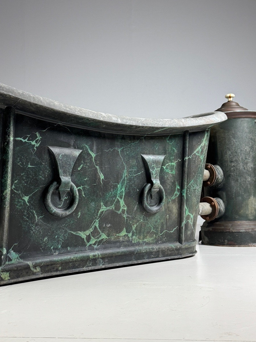Faux Marble Bathtub, Circa 1900-photo-5
