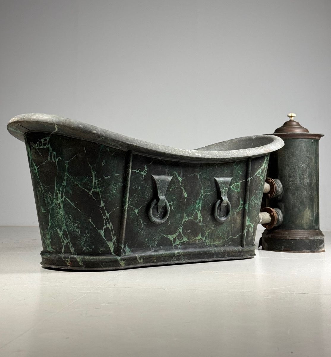 Faux Marble Bathtub, Circa 1900