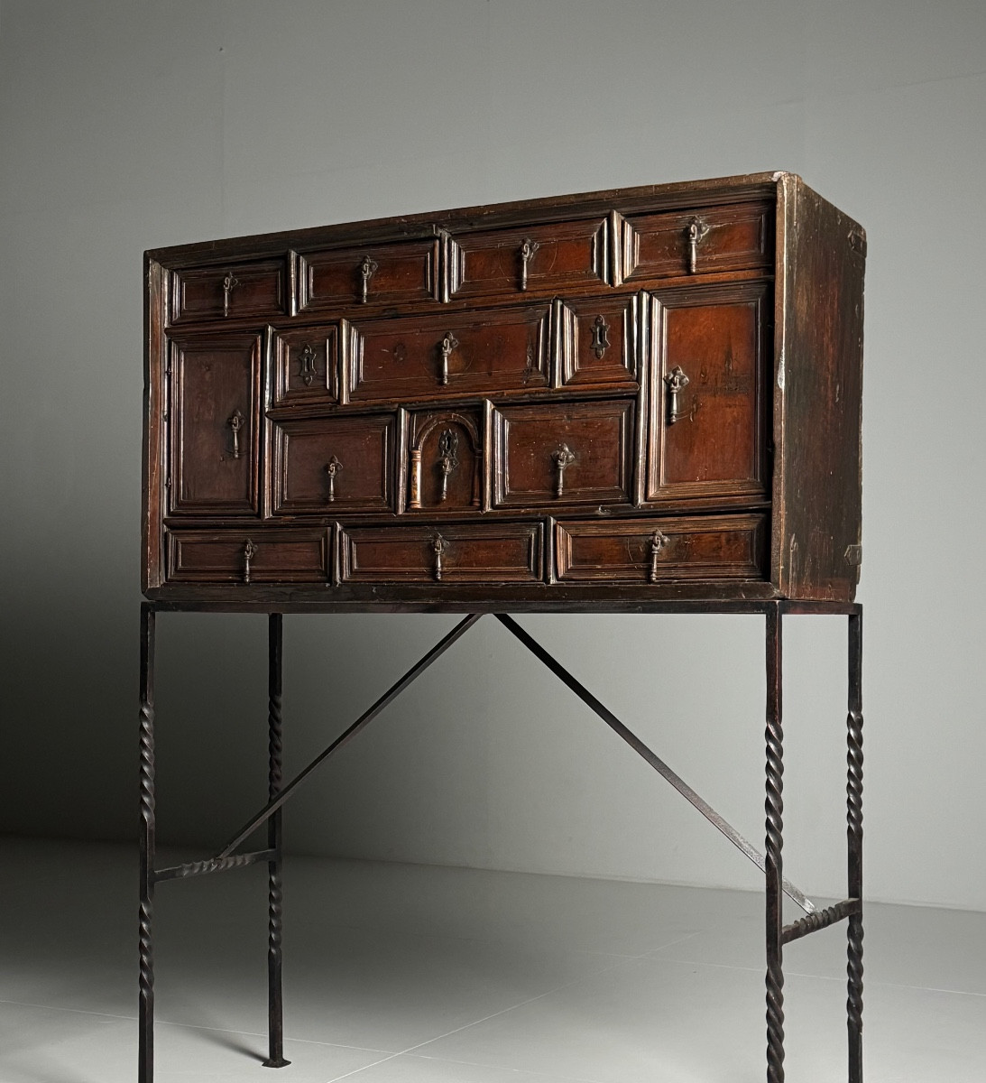 Spanish Vargueño, Circa 1700, Walnut Wood