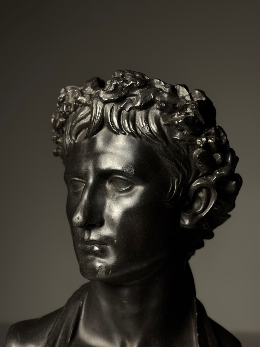 Plaster Statue Of The Roman Emperor Augustus, Circa 1900-photo-1