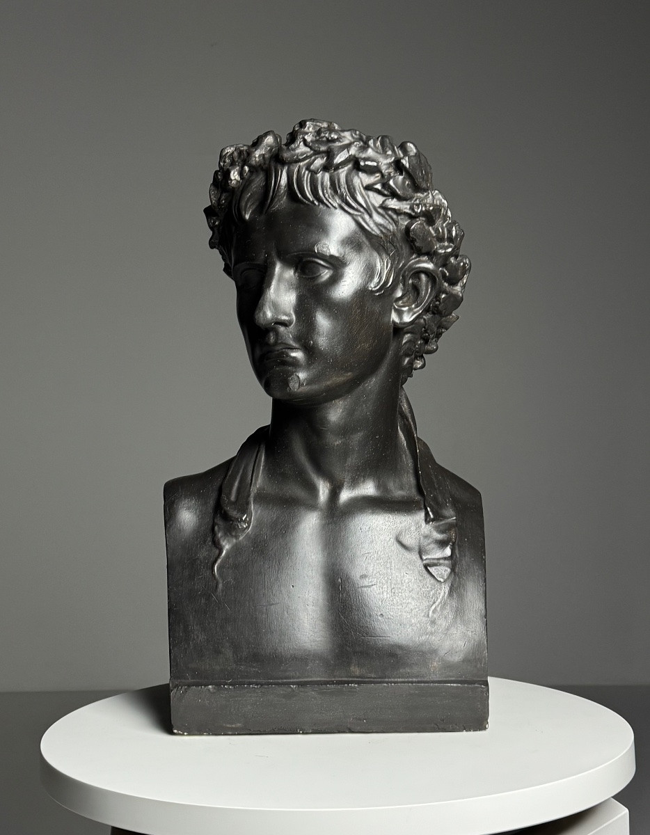 Plaster Statue Of The Roman Emperor Augustus, Circa 1900-photo-7