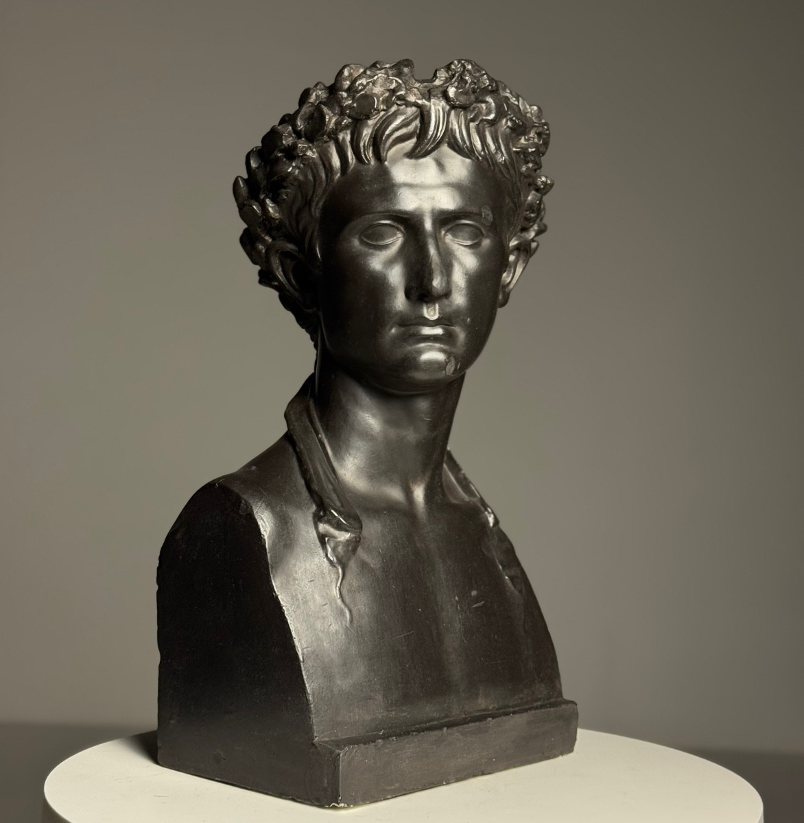 Plaster Statue Of The Roman Emperor Augustus, Circa 1900