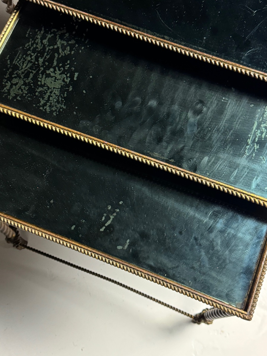 Tables gigognes vintage en corde-photo-3