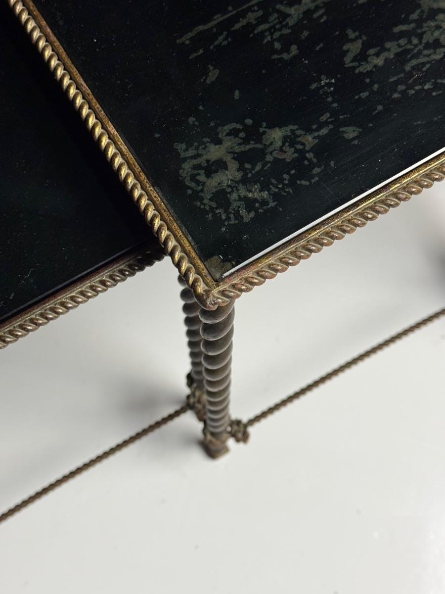 Tables gigognes vintage en corde-photo-6