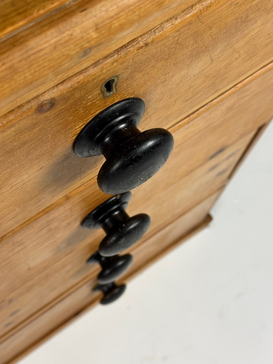 19th Century English Pine Chest Of Drawers-photo-4