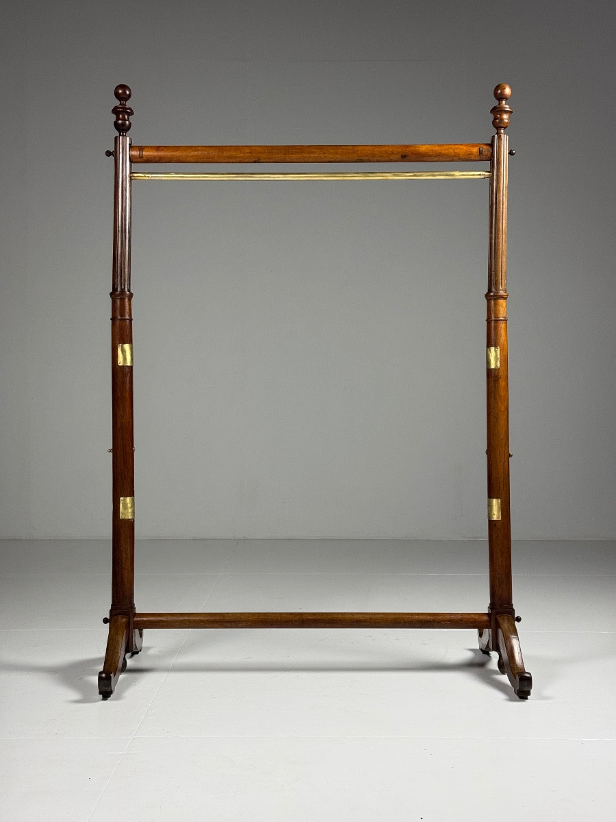 Cintre à vêtements français du XIXe siècle en acajou-photo-3