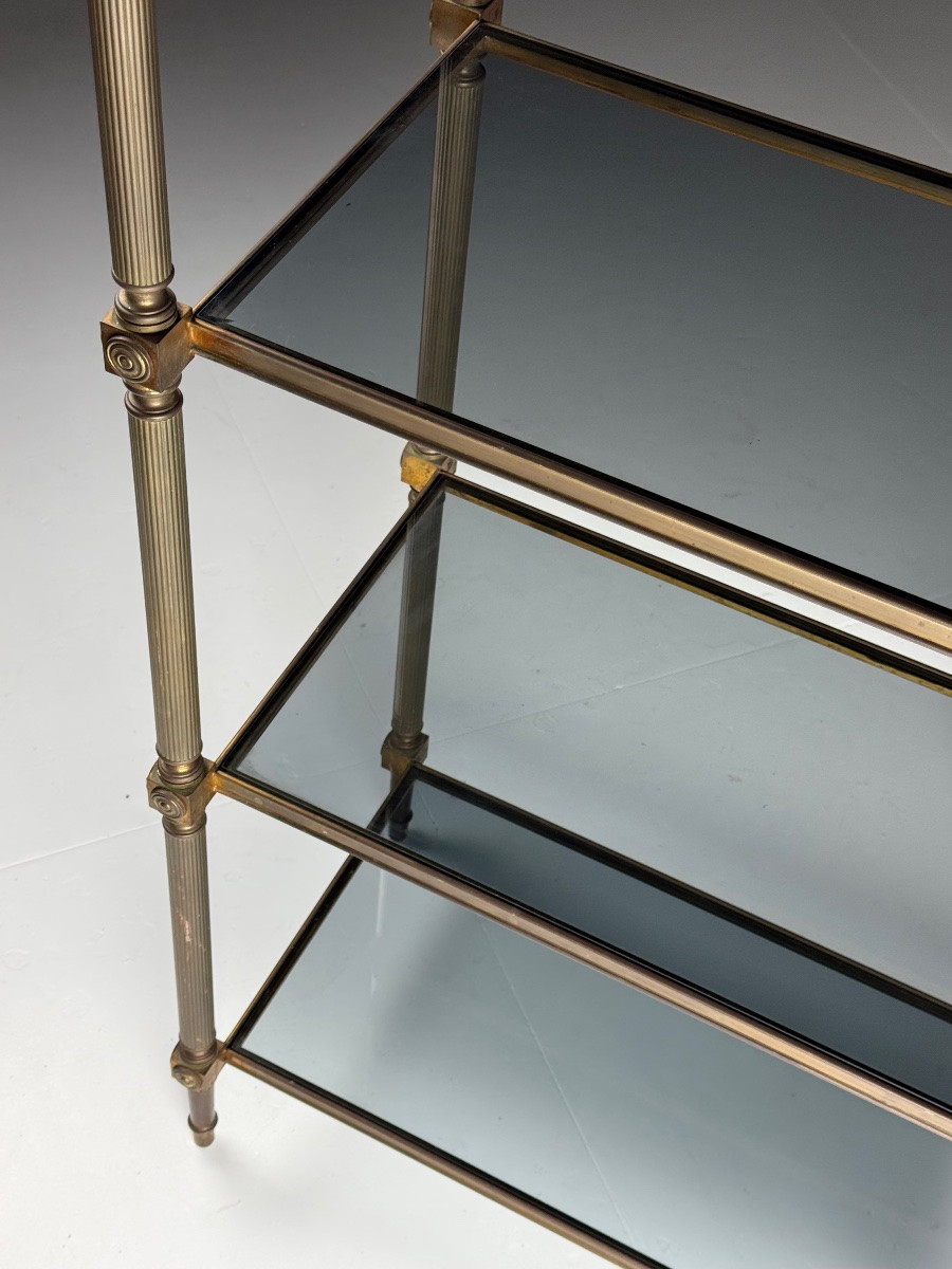 Étagère milieu du siècle avec verre teinté-photo-1