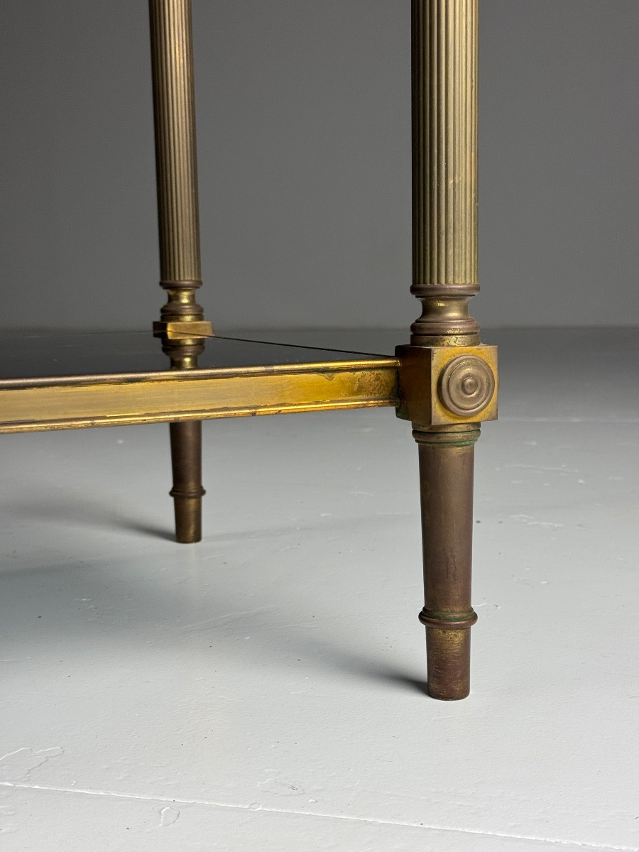 Étagère milieu du siècle avec verre teinté-photo-5