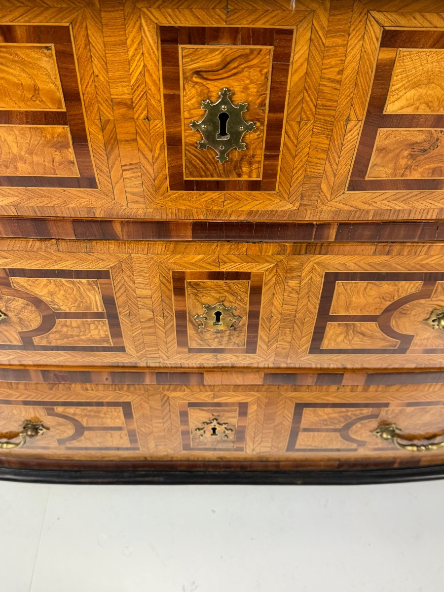 18th Century Marquetry Chest Of Drawers-photo-3