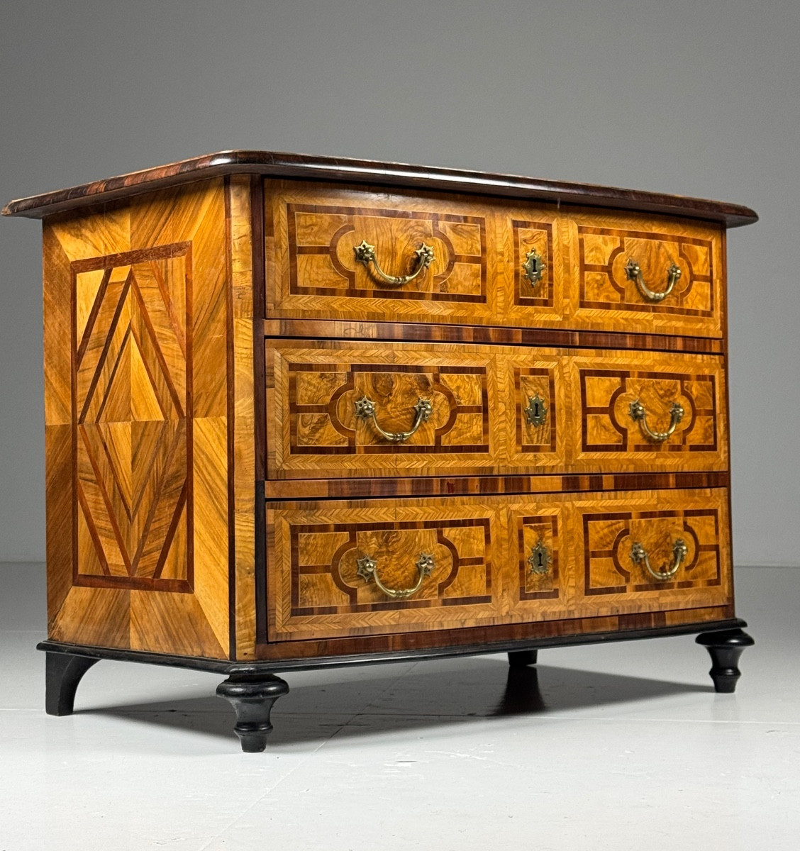 18th Century Marquetry Chest Of Drawers