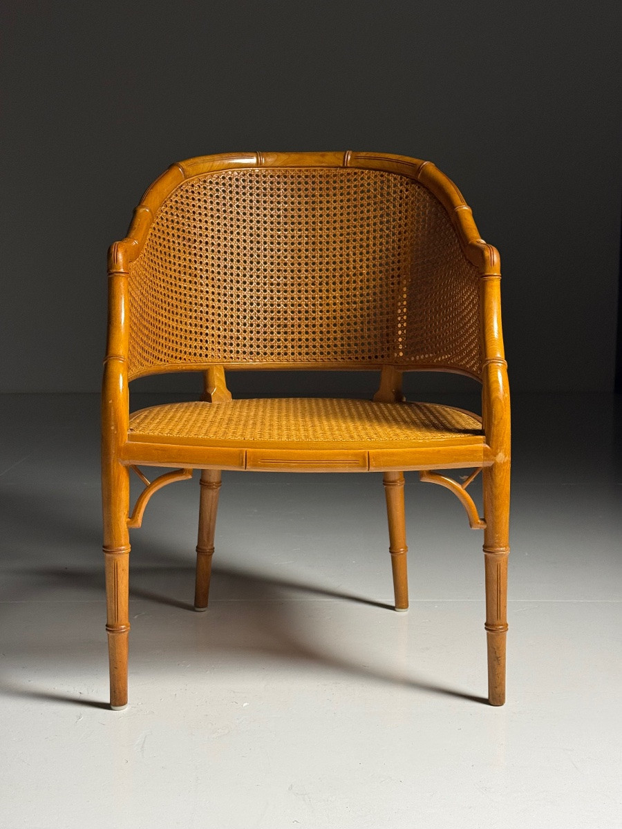 4 chaises en Faux bambou-photo-4