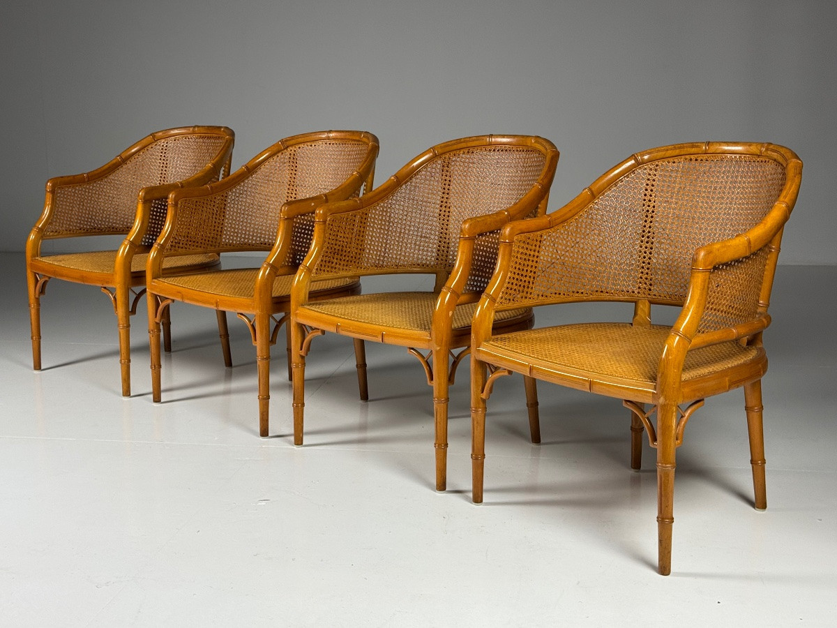 4 chaises en Faux bambou-photo-1