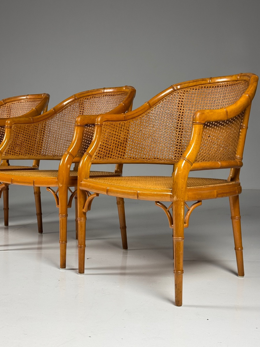 4 chaises en Faux bambou-photo-2