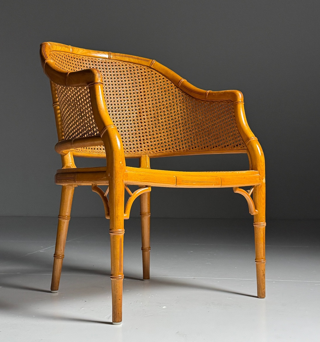 4 chaises en Faux bambou
