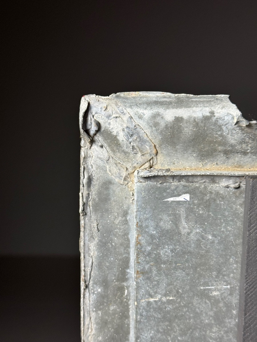 Lion sur socle en zinc-photo-1