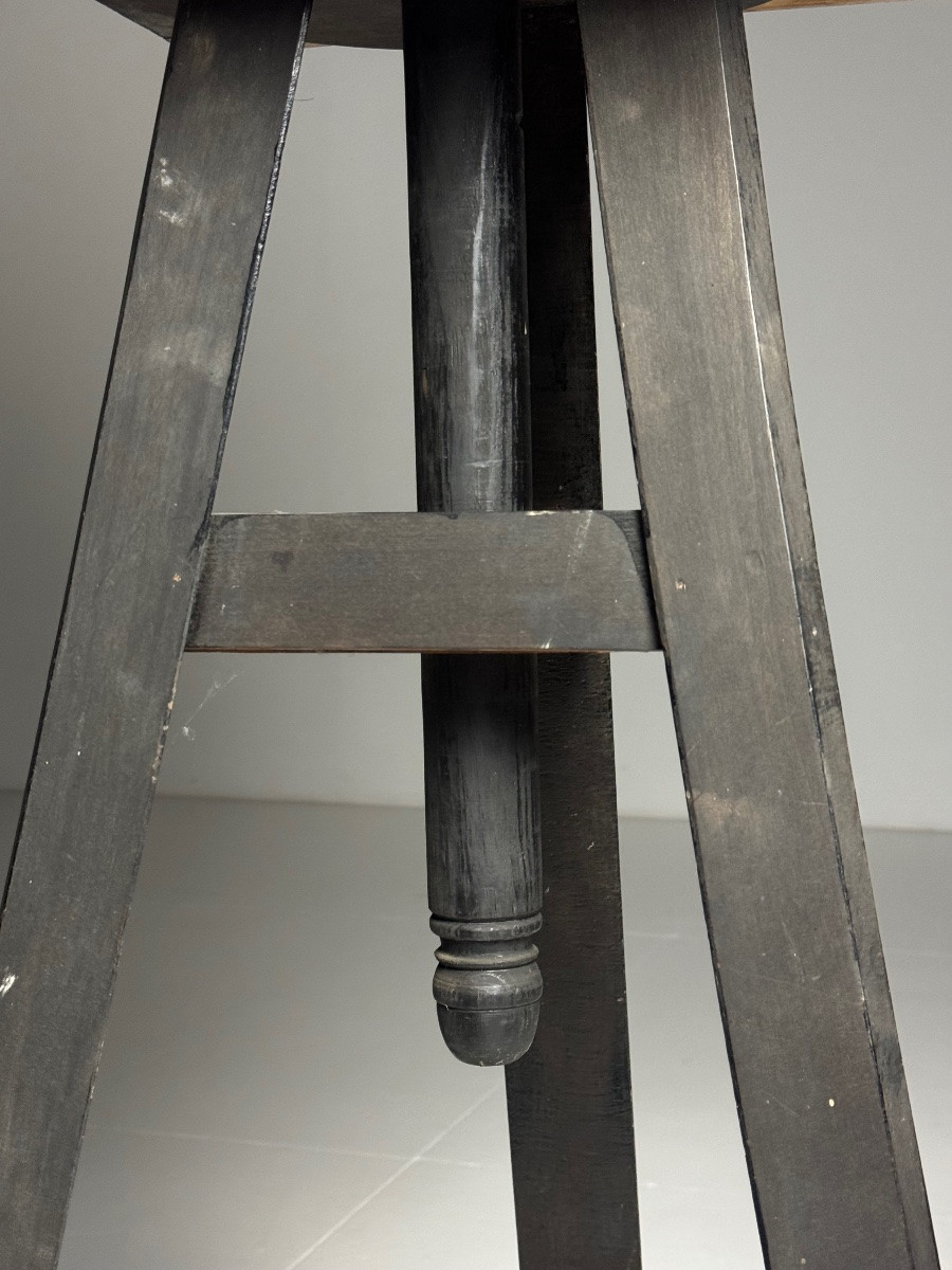Socle de sculpture noir antique-photo-1