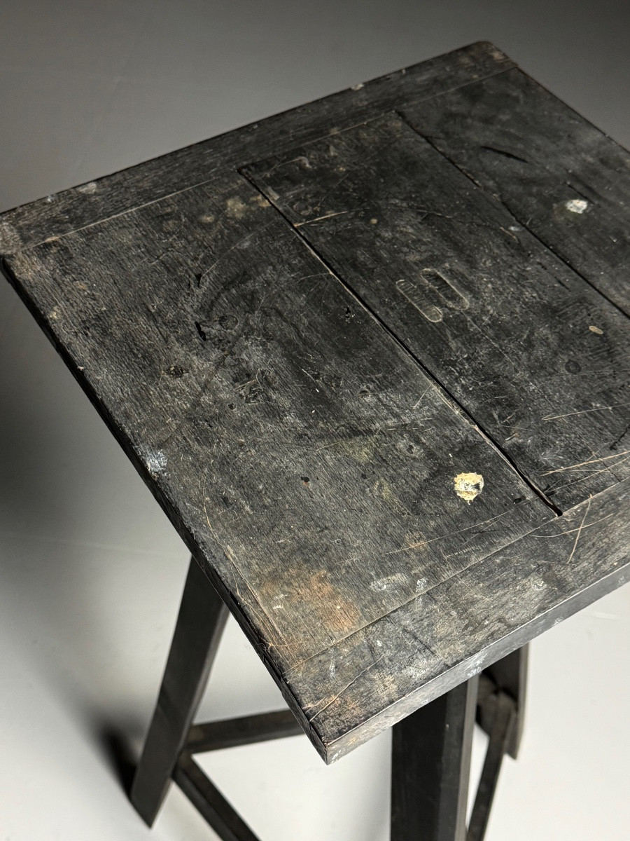 Socle de sculpture noir antique-photo-6