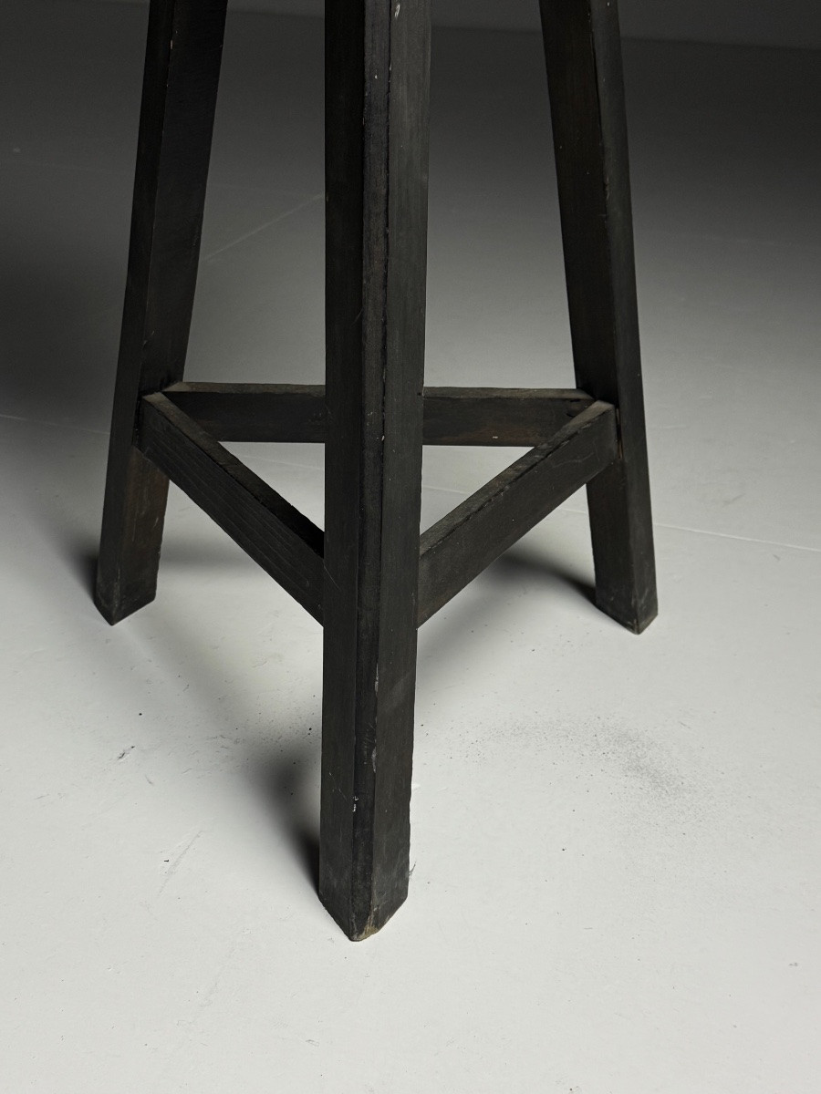 Socle de sculpture noir antique-photo-7