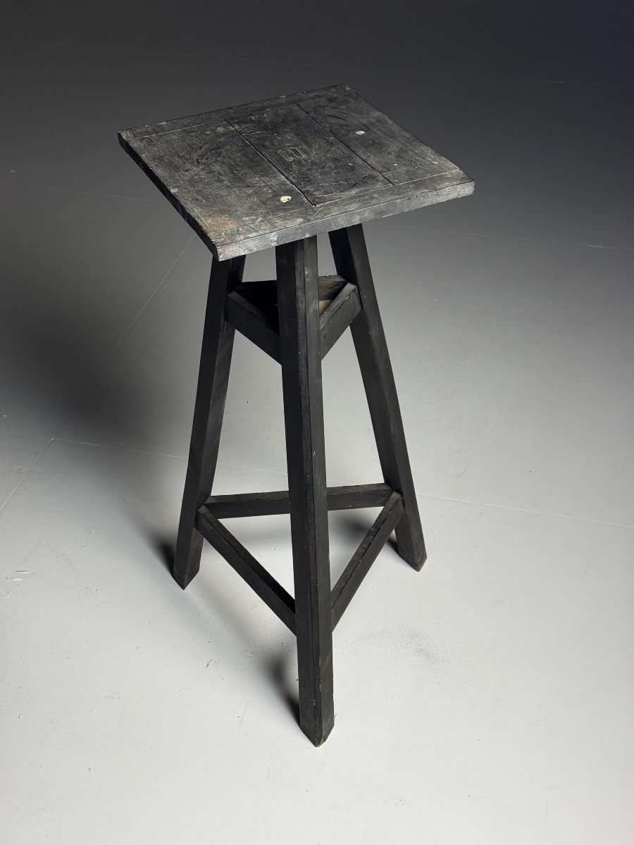 Socle de sculpture noir antique-photo-8