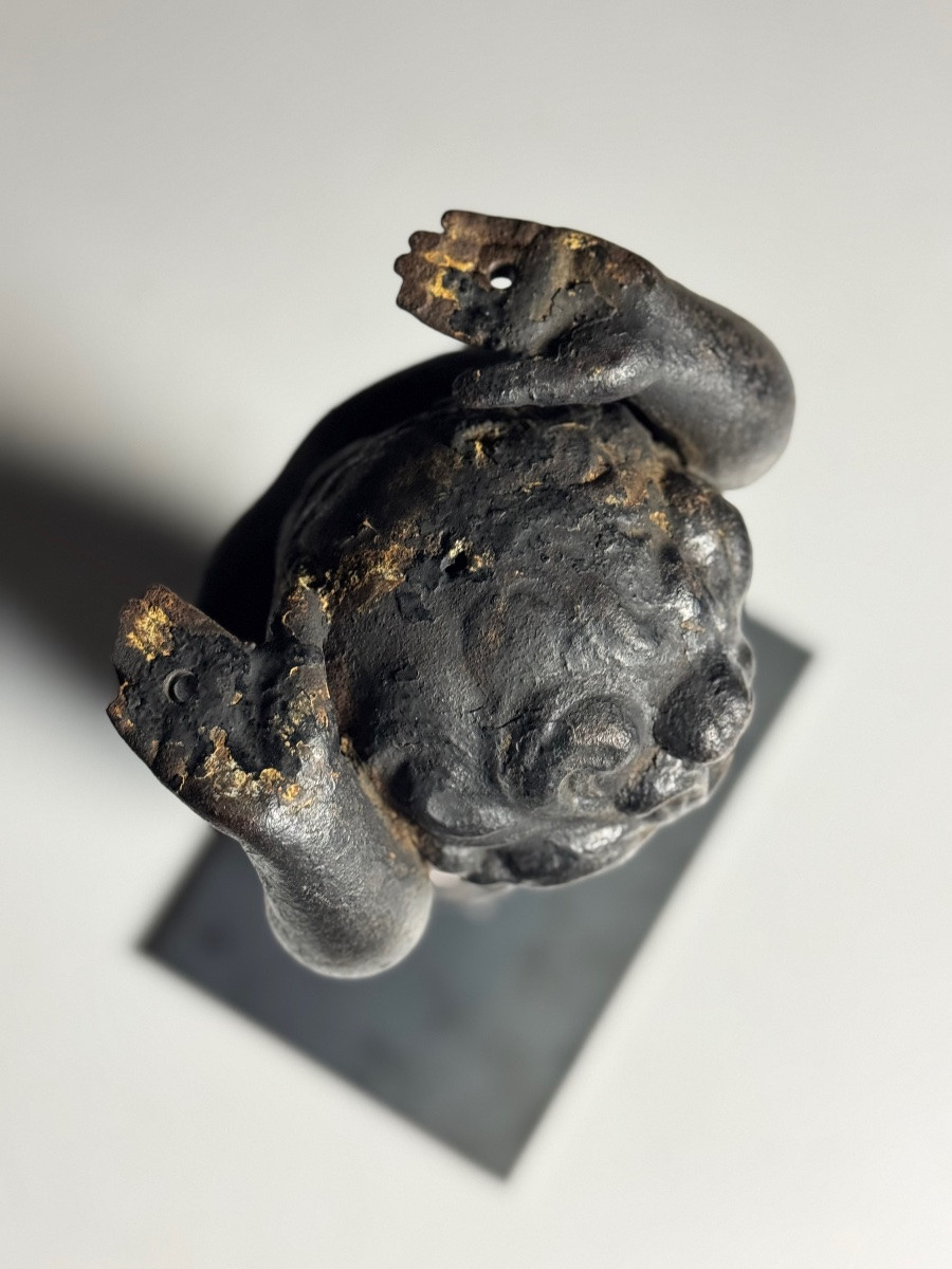 Lot de 2 anges en fonte du XIXe siècle-photo-7