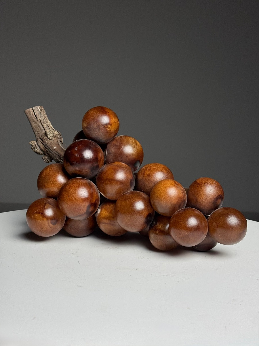 Bunch Of Grapes In Brown Alabaster-photo-6