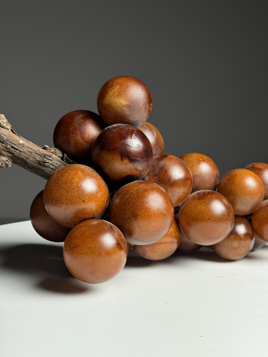 Bunch Of Grapes In Brown Alabaster-photo-7