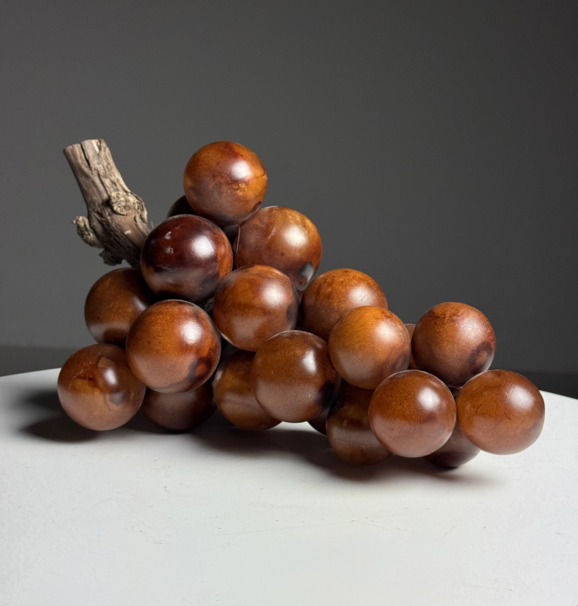 Bunch Of Grapes In Brown Alabaster