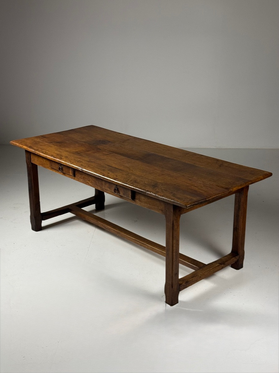 Table monastique en chêne, 200 cm-photo-4