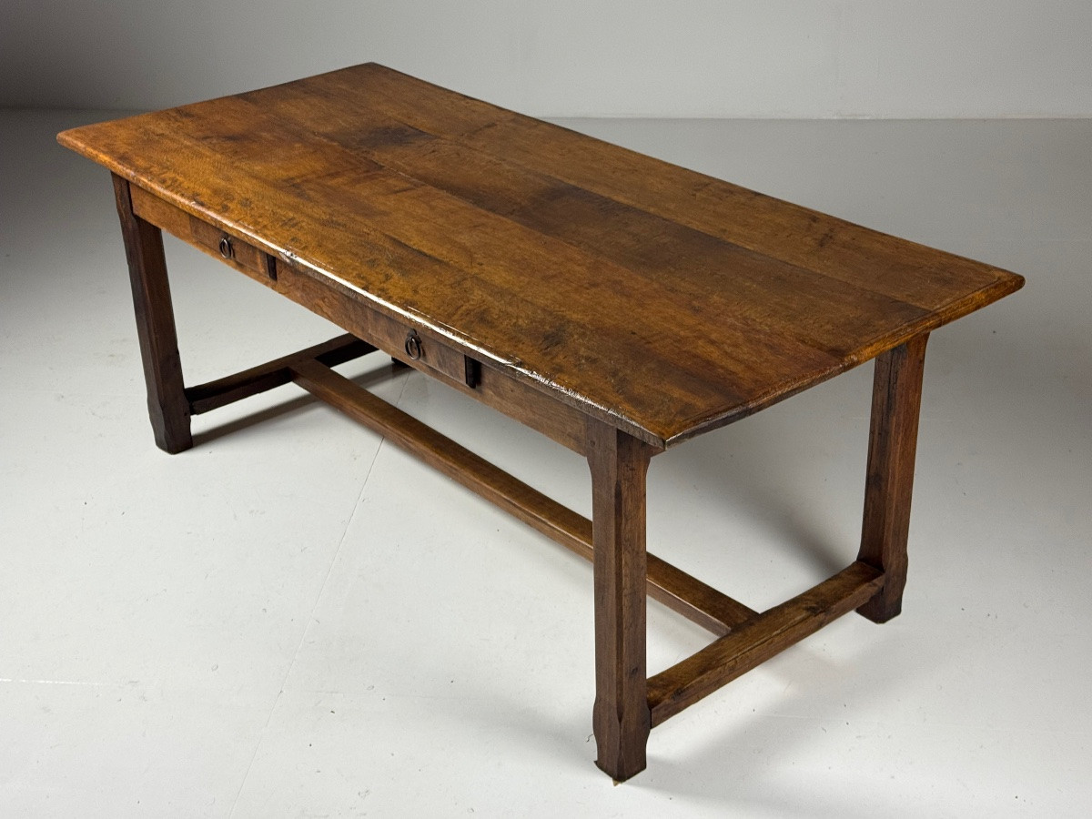 Table monastique en chêne, 200 cm-photo-2