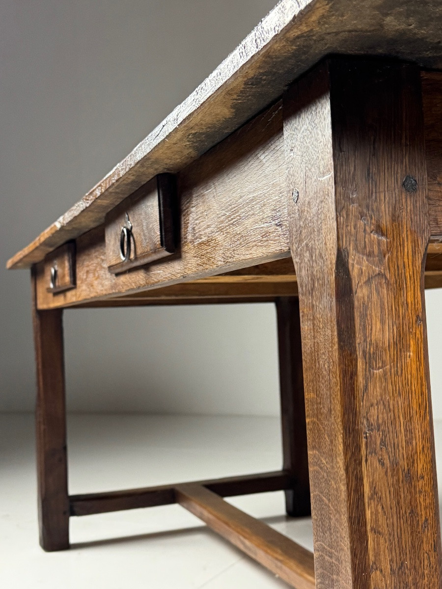 Table monastique en chêne, 200 cm-photo-3