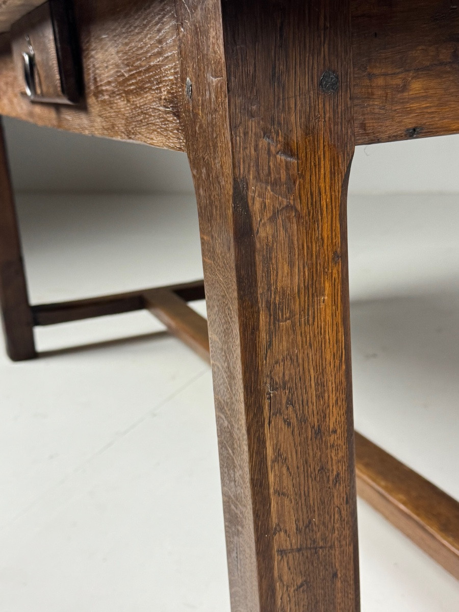 Table monastique en chêne, 200 cm-photo-4