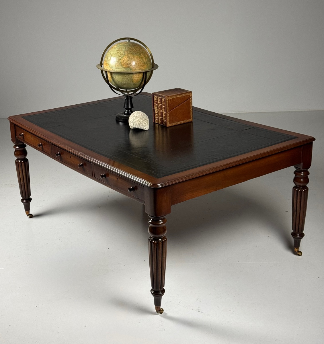 English Mahogany Desk, Circa 1900