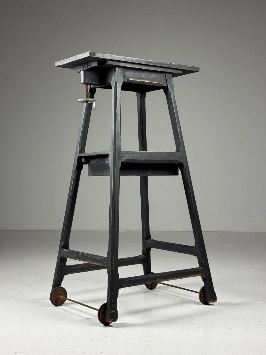 Colonne standard pour sculpture, noire-photo-7