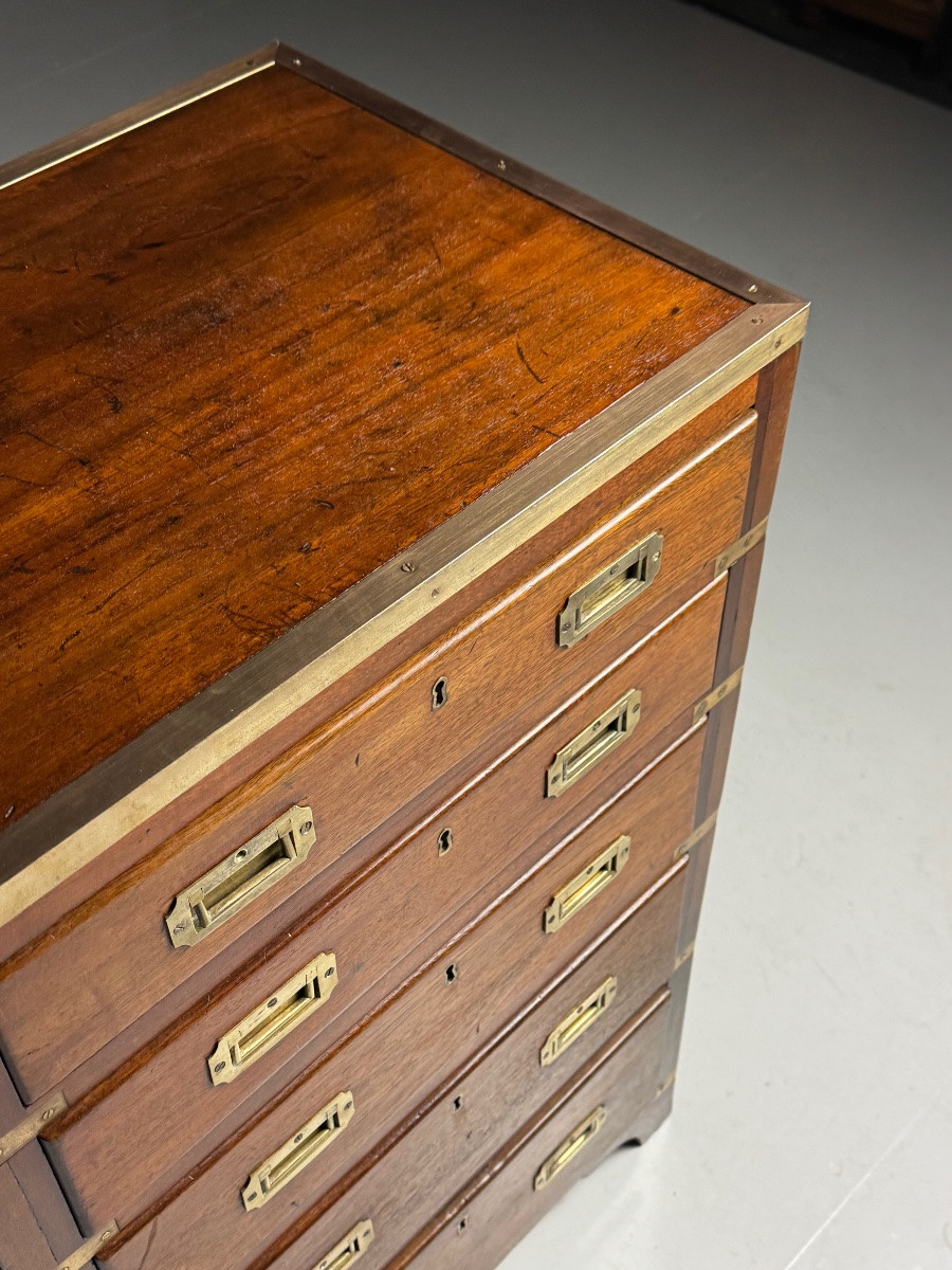 Mahogany Country Chest Of Drawers, 19th Century-photo-6