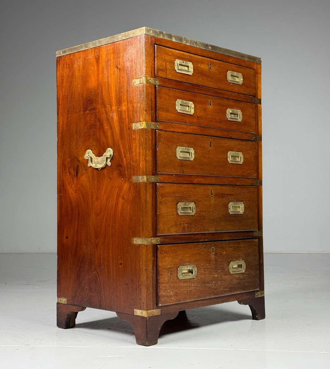 Mahogany Country Chest Of Drawers, 19th Century