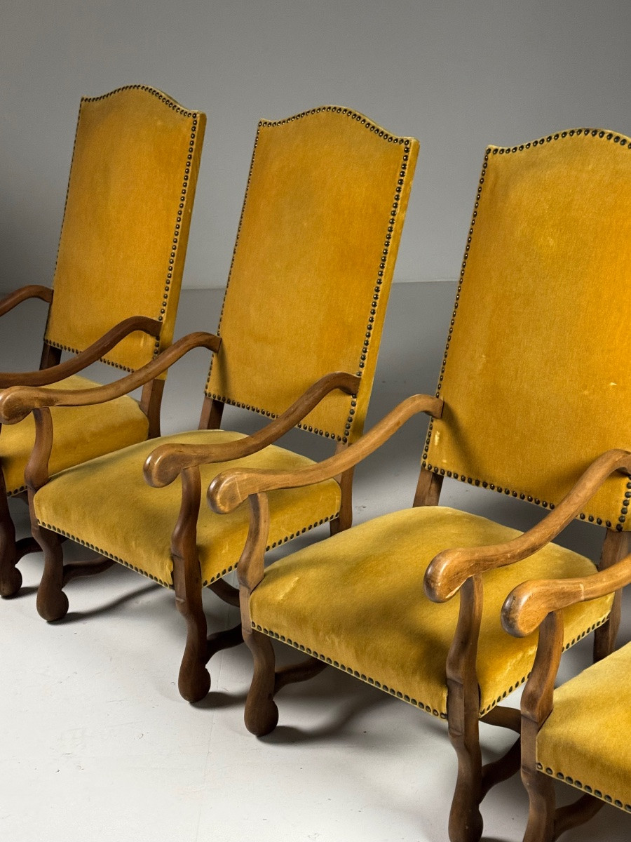 Sheepskin Bone 4x Classic Armchairs-photo-7