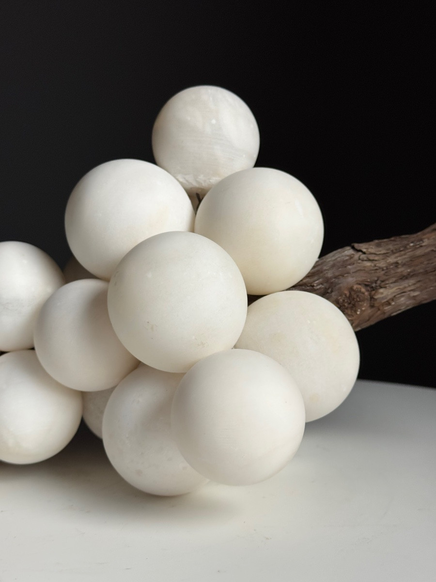 Alabâtre, grappe de raisin, blanc vintage-photo-2