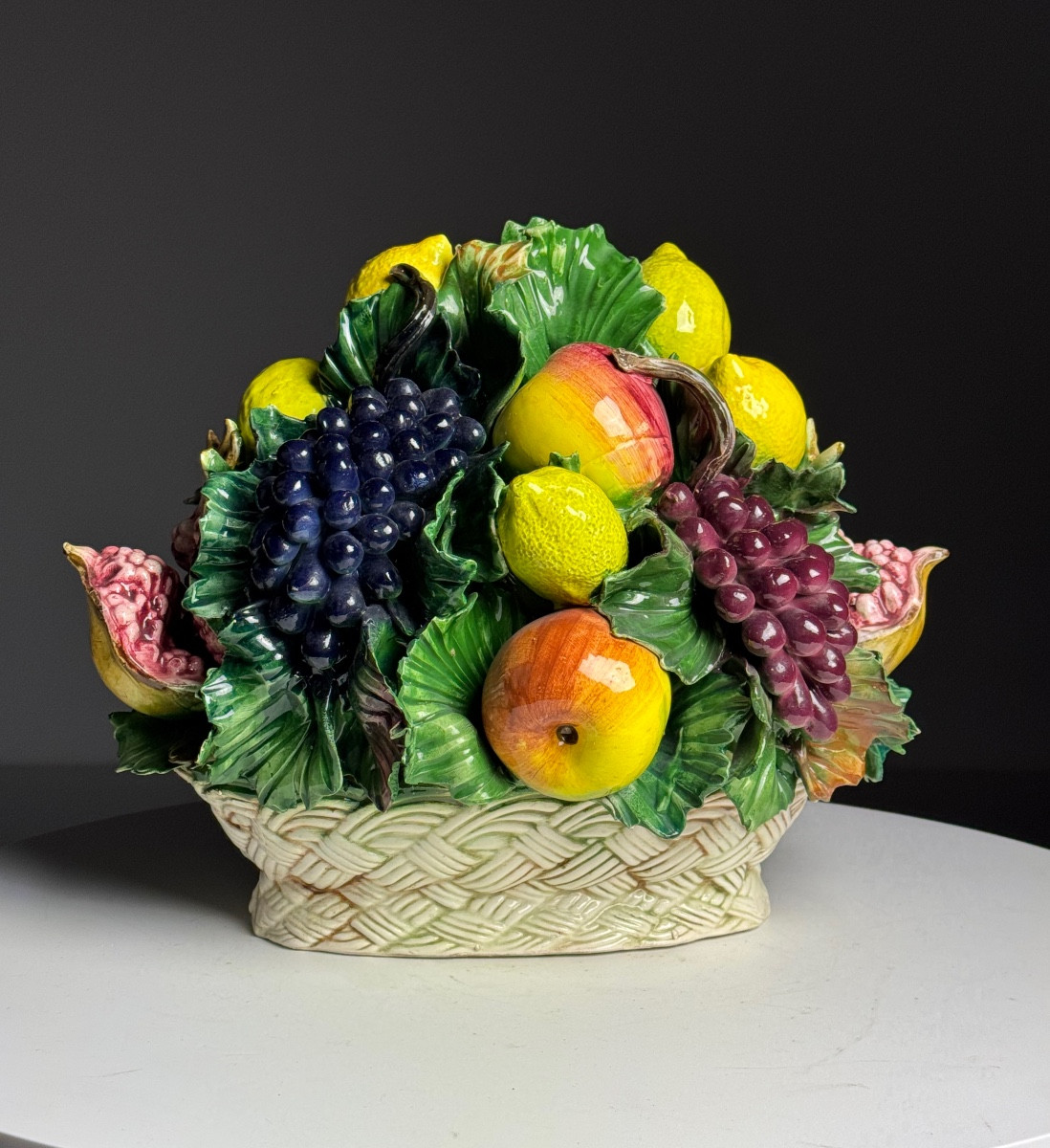 Fruit en céramique majolique italienne
