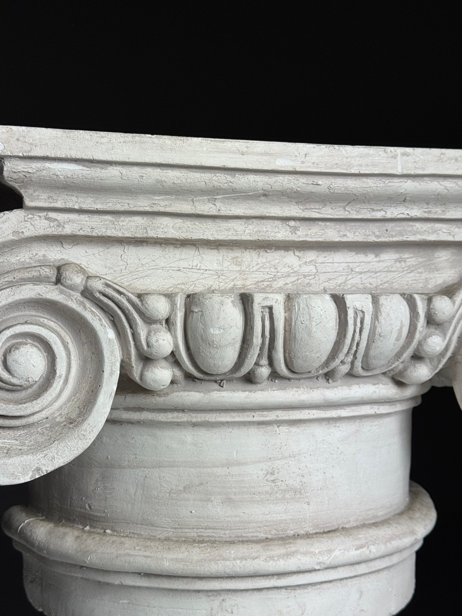 Ionic Capital In Plaster, Late 20th Century-photo-4