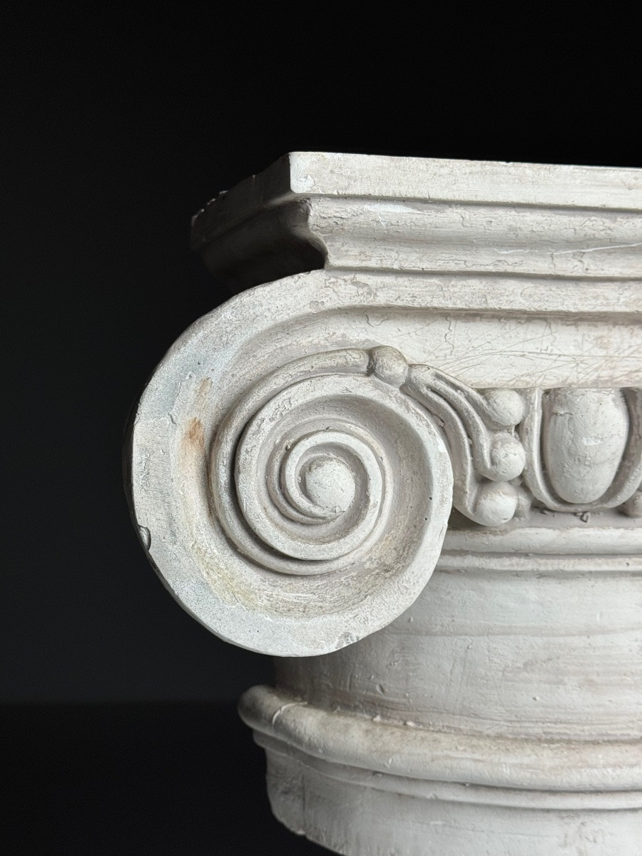 Ionic Capital In Plaster, Late 20th Century-photo-7