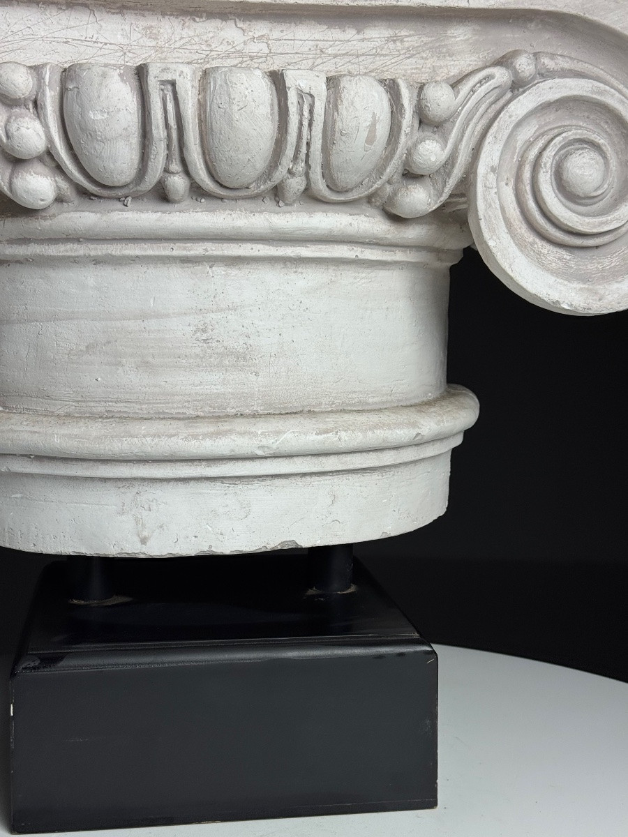 Ionic Capital In Plaster, Late 20th Century-photo-8
