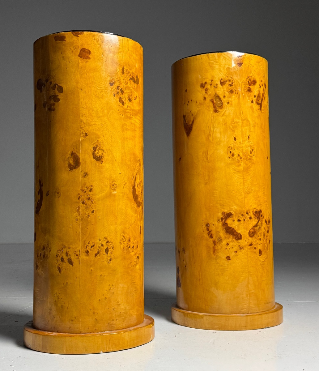 Colonnes en bois de racine, milieu du XXe siècle