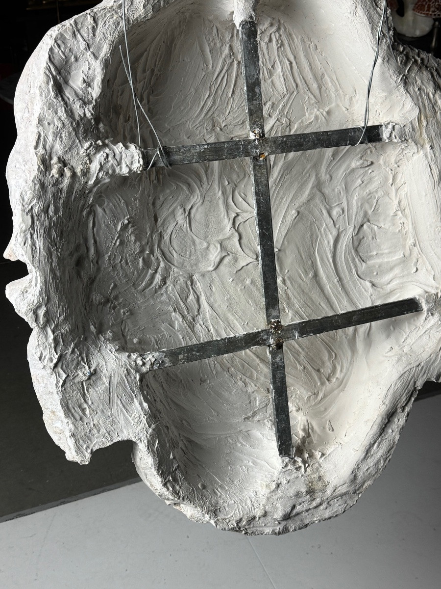 Tête gigantesque de Zeus, XXe siècle, plâtre-photo-3