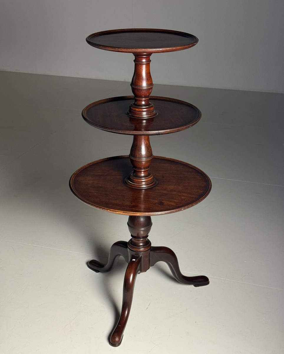 19th Century English Mahogany Tripod Shelf