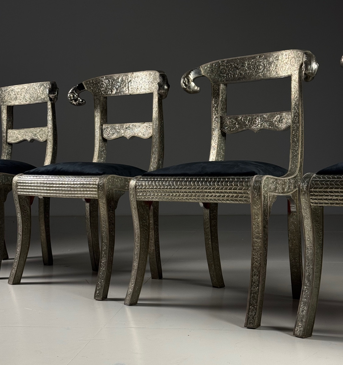 4 Indian Dowry Chairs